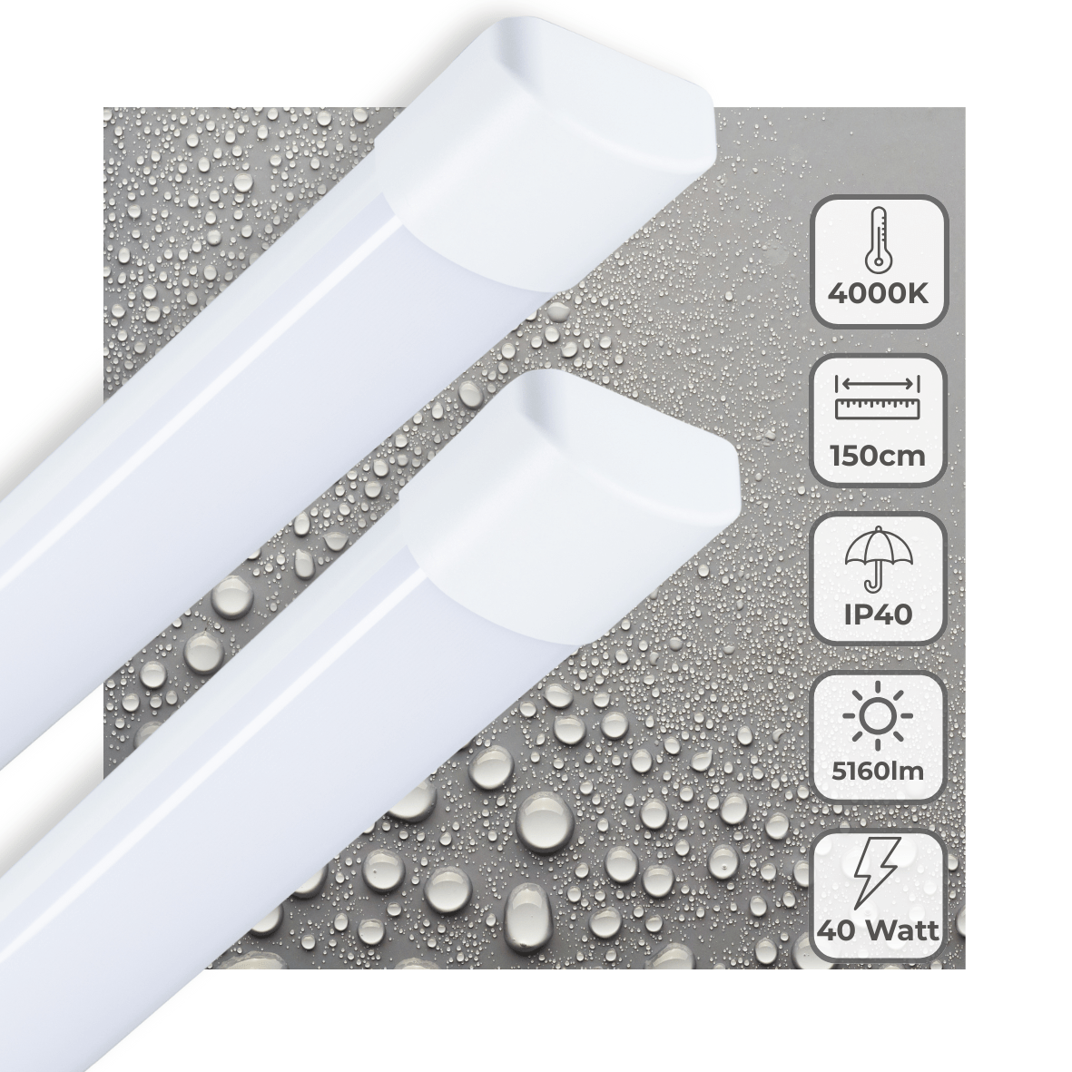 2 PACK - LED's Light LED TL lamp 150 cm voor binnen - Complete LED TL verlichting - 5160 lm TL verlichting LED.nl