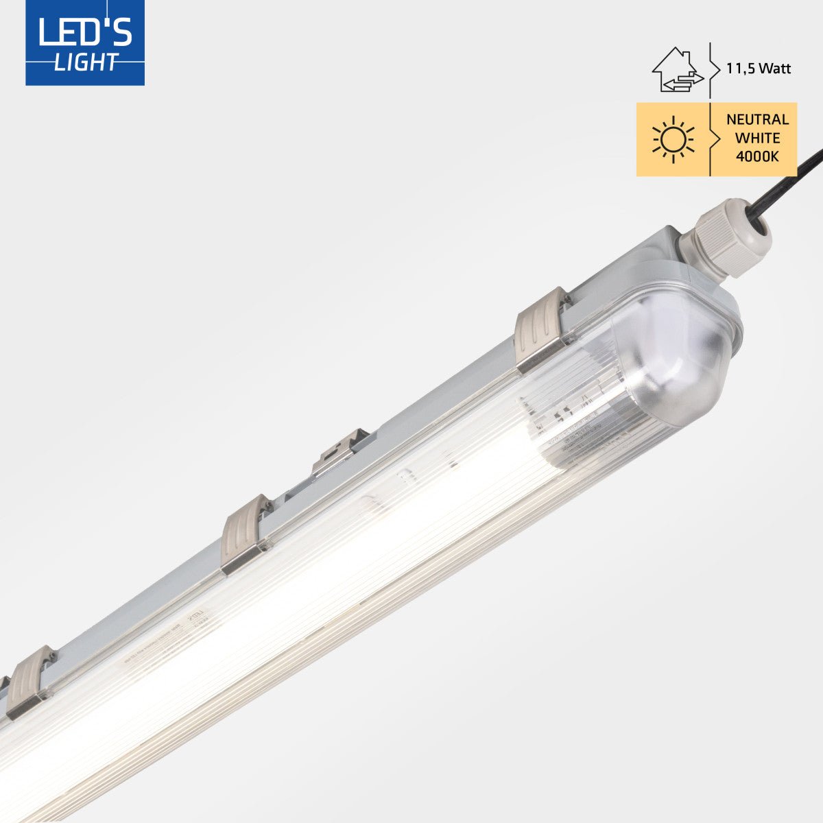 4 PACK - LED's Light Complete LED TL lamp met LED buis 150 cm - Binnen en buiten - 3060lm - 16.5W - 4000K LED.nl