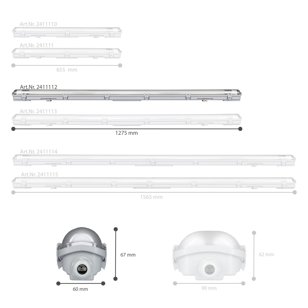 4 PACK - LED's Light LED TL armatuur 120 cm compleet met LED TL buis - 2160lm LED.nl