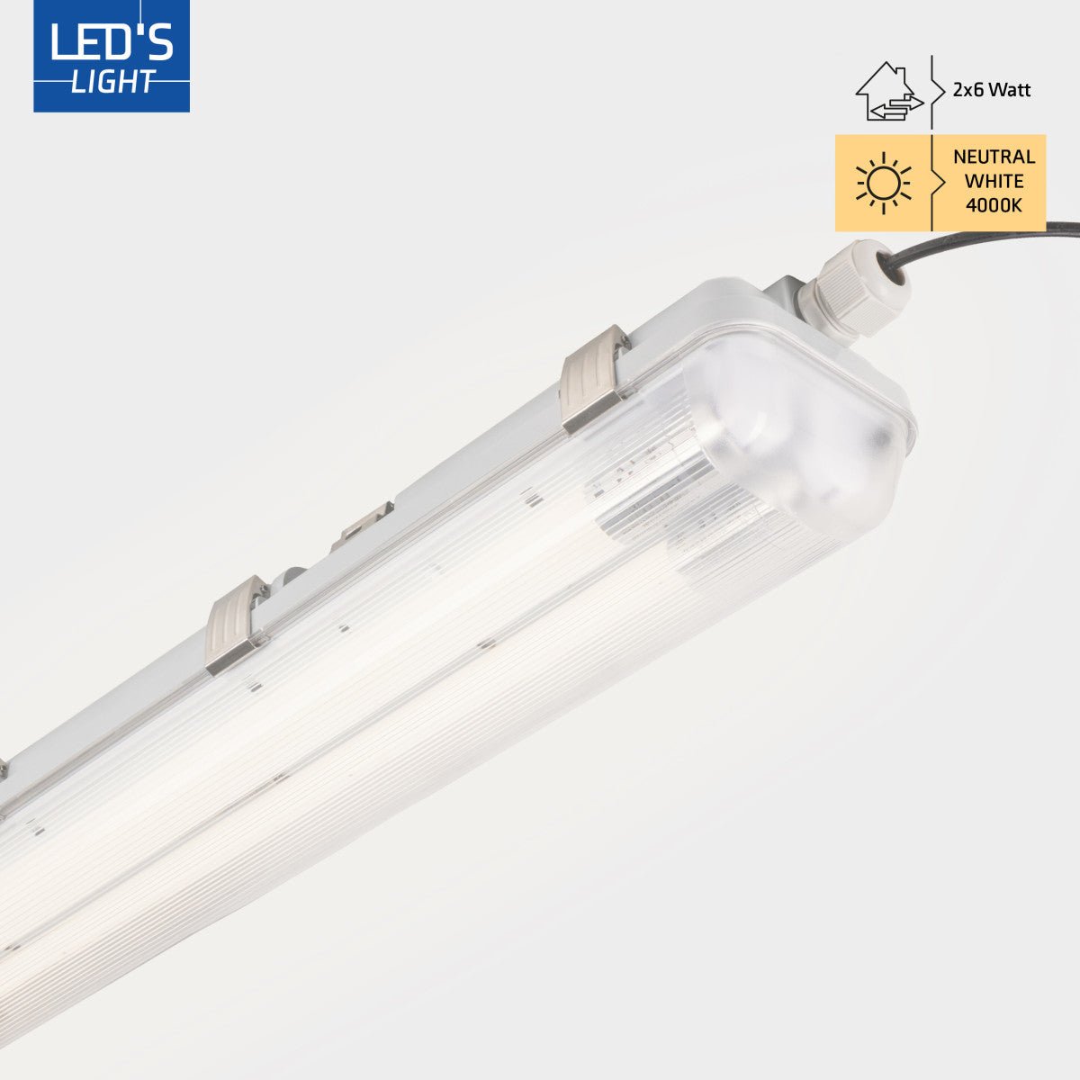 2 PACK -LED's Light Dubbele LED TL lamp 150 cm - compleet met LED buizen - Binnen en buiten - 6120 lm - 2x16.5W - 4000K - 185lm/w - Energielabel B LED.nl