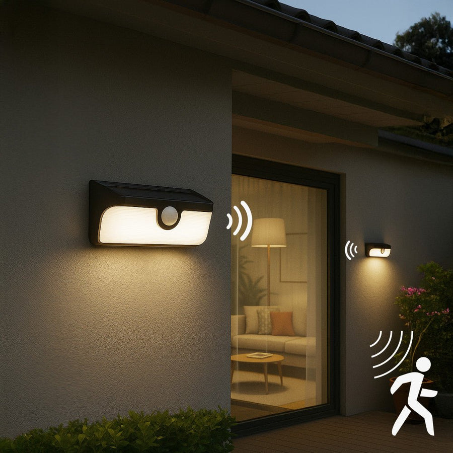 LED-Solar-Wandleuchte mit Bluetooth-Verbindung und Bewegungssensor - LED.de