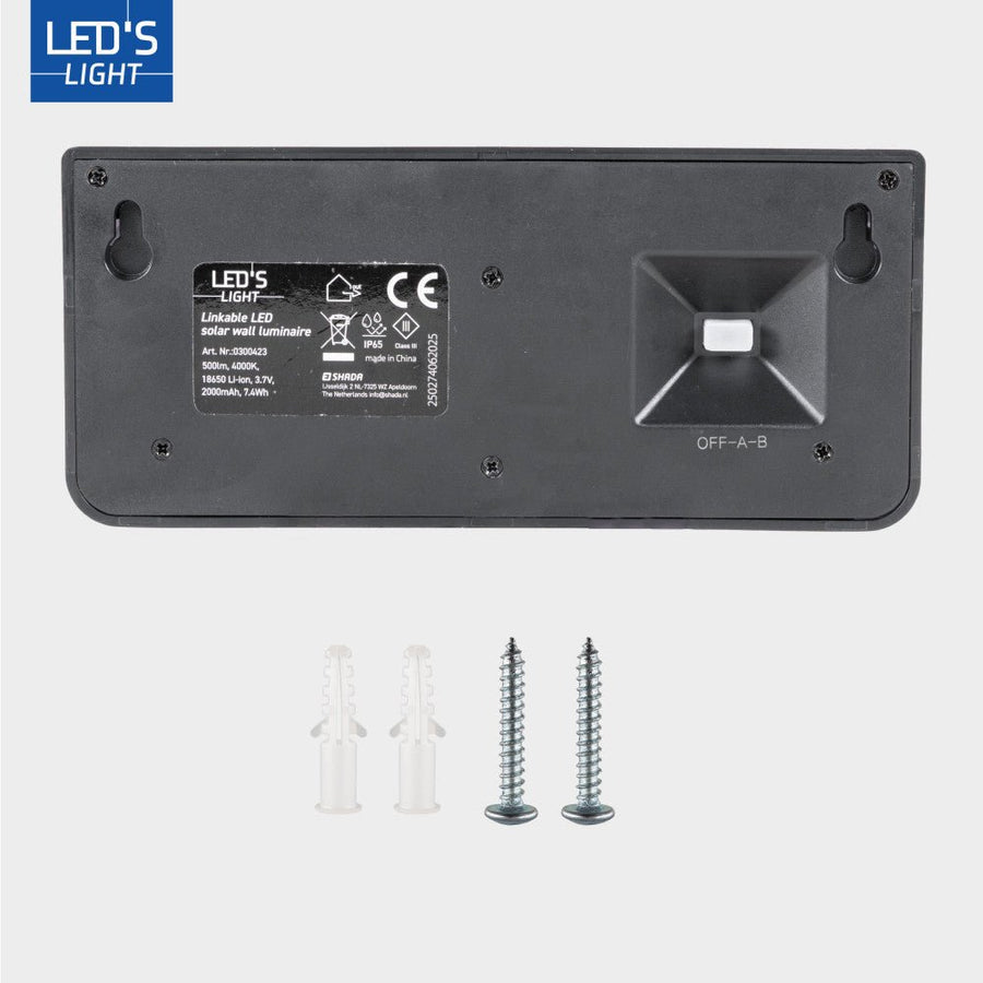 LED-Solar-Wandleuchte mit Bluetooth-Verbindung und Bewegungssensor - LED.de