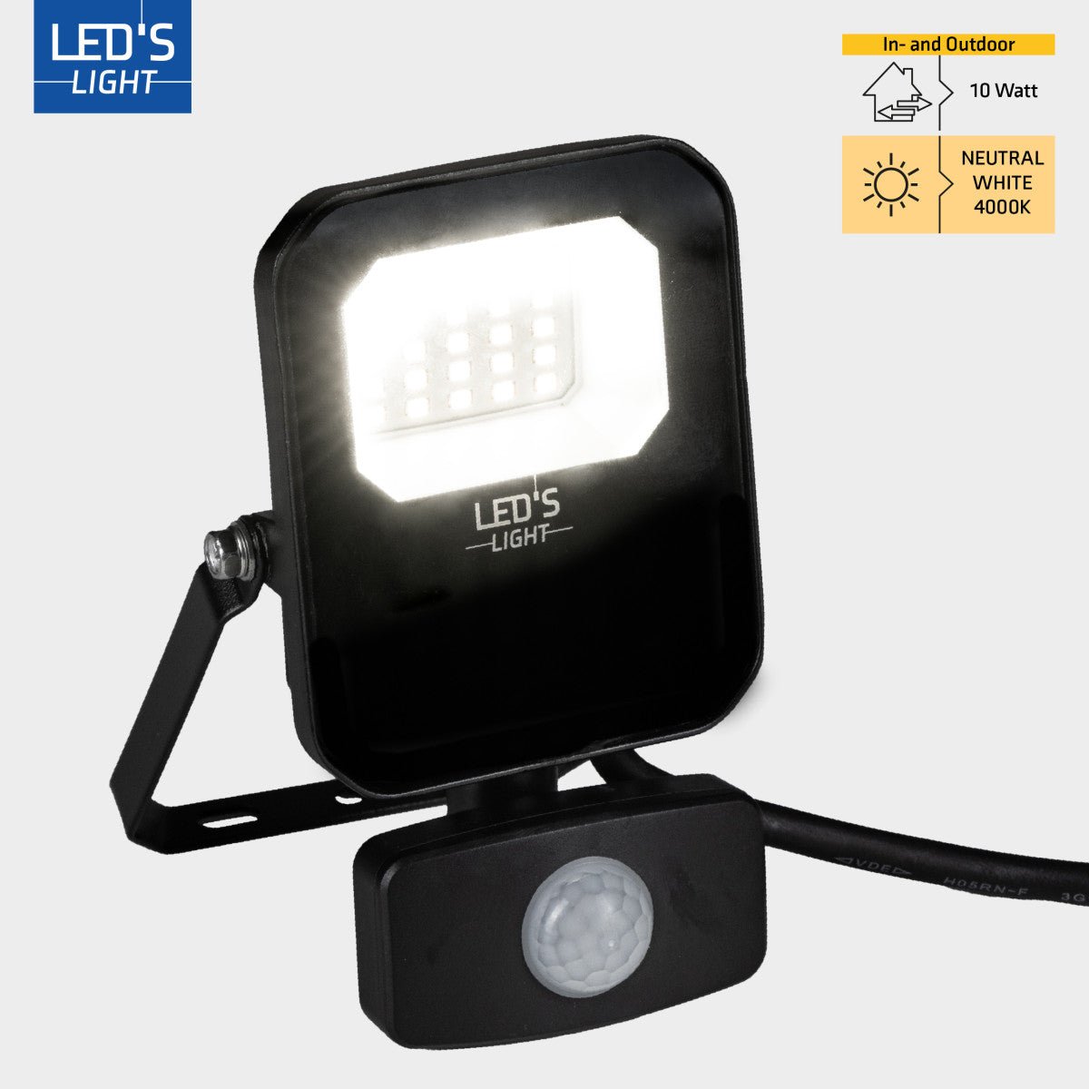 LED's Light Buitenlamp met bewegingssensor 1400 - binnen en buiten - 10W Schijnwerpers LED.nl