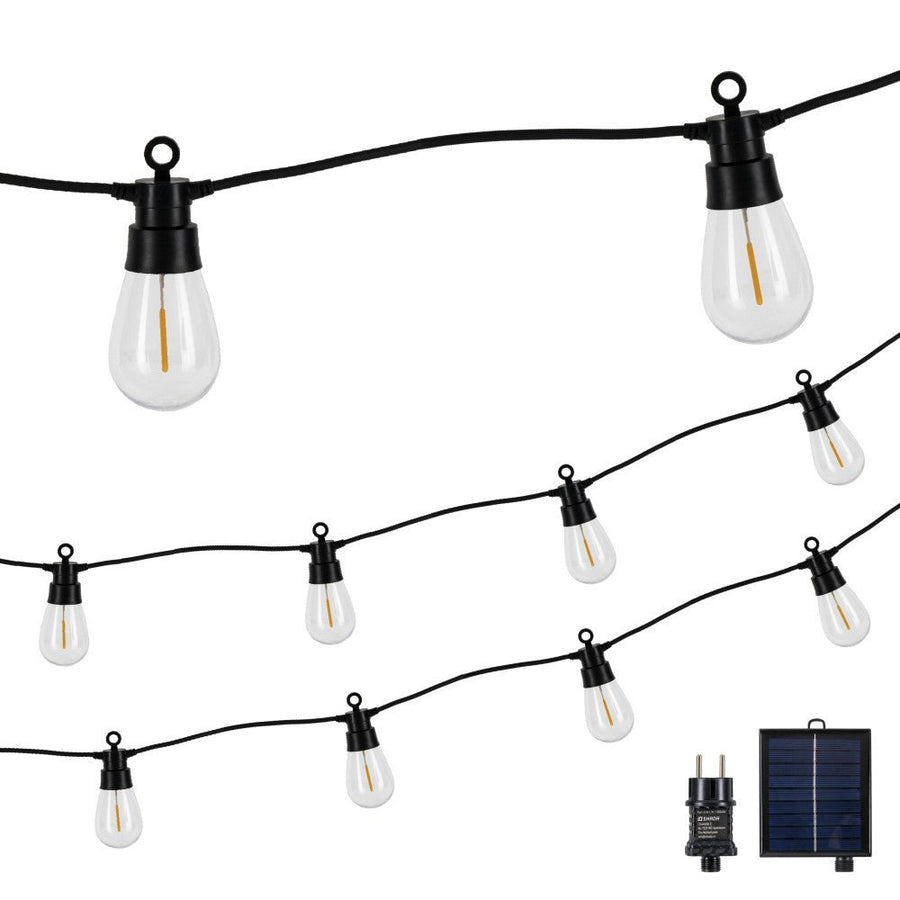 LED's Light Deco Hybride buiten-slingerlicht - 35lm 1800K - IP44 - 6,5 meter lang Buitenlampen LED.nl
