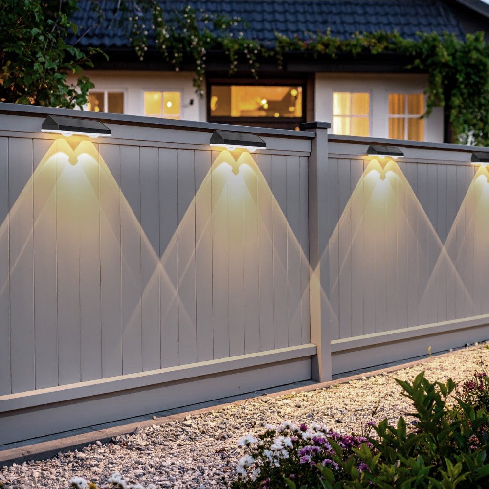 LED's Light Deco Solar Buitenlamp – Schuttingverlichting – 2 stuks Buitenlampen LED.nl