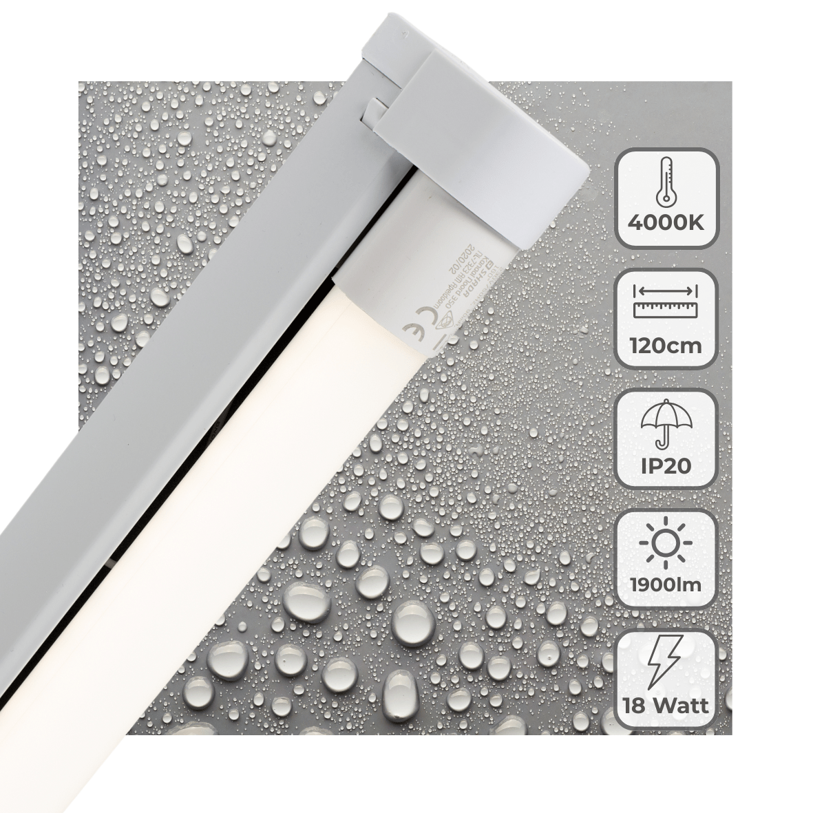 LED's Light LED licht balk 120 cm voor binnen - Armatuur inclusief LED TL buis - 1900 lm TL verlichting LED.nl