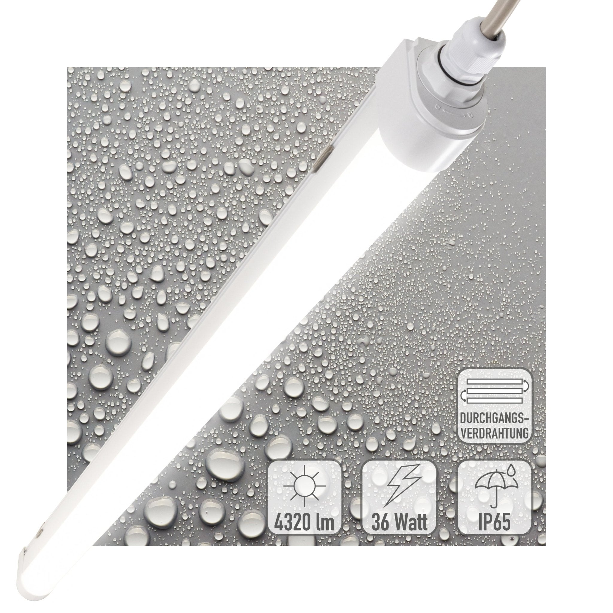 LED's Light LED TL lamp compleet - 36W, 120cm Type, 4320lm 4000K - IP65 IK08 - Koppelbaar TL verlichting LED.nl