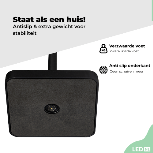 LED's Light Oplaadbare LED Tafellamp - Dimbaar via aanraking - Binnen en buiten - Zwart Tafellampen LED.nl