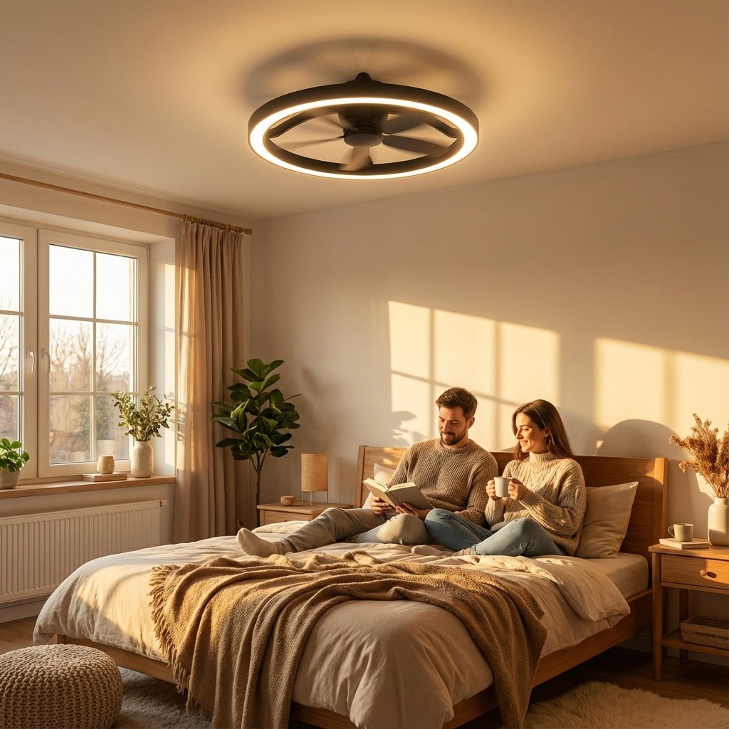 LED's Light Plafond ventilator met lamp Zwart 61,3cm - 27W - 2500lm - Verstelbare kleurtemperatuur - Dimbaar - Incl afstandbediening Plafondventilatoren LED.nl