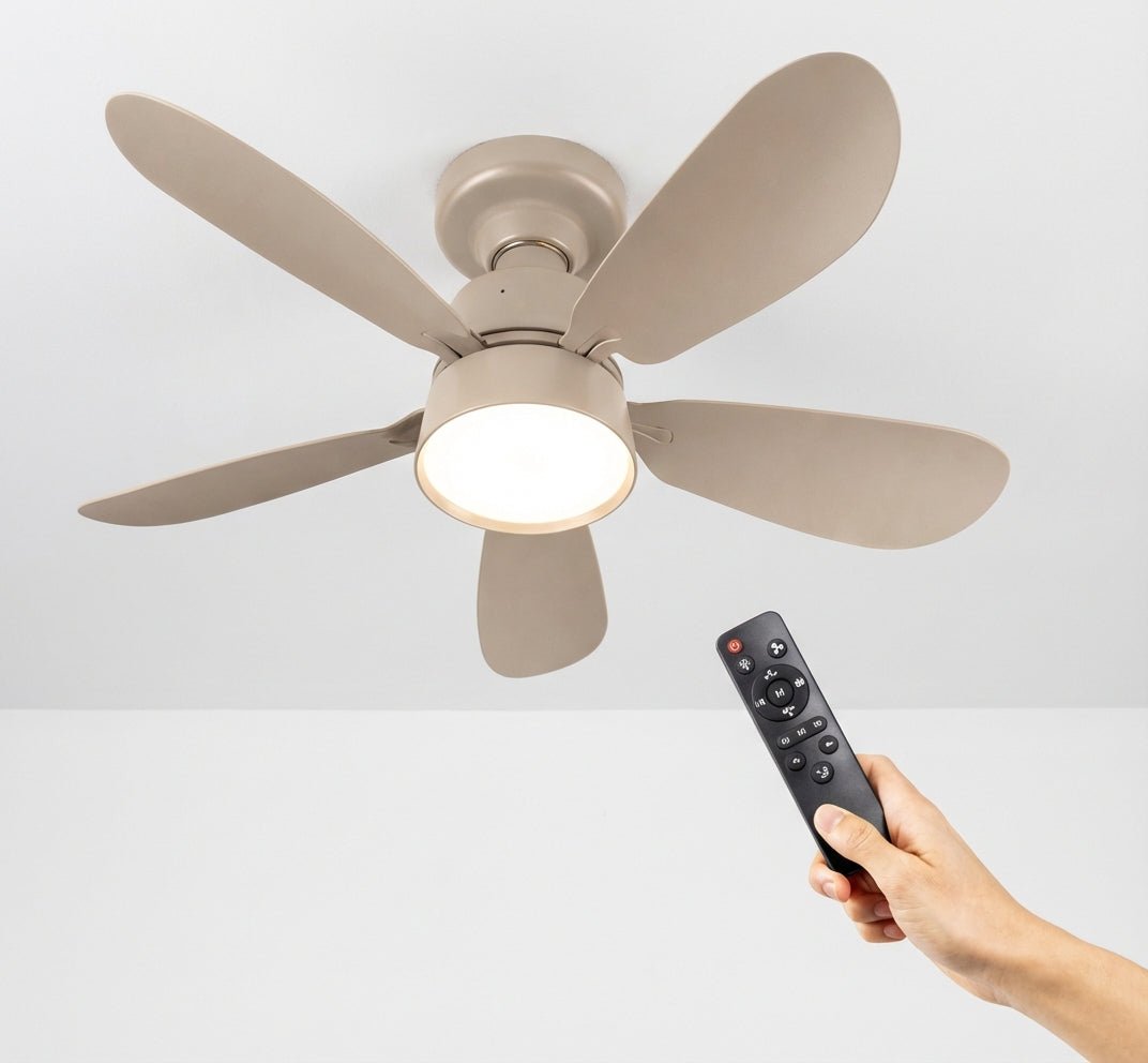 LED's Light Plafondventilator met lamp Taupe 25W 2600lm 2200K/6500K Plafondventilatoren LED.nl