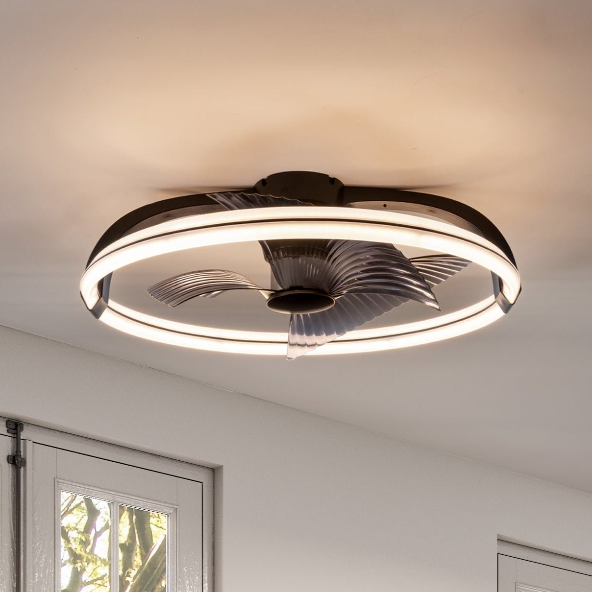 LED's Light Plafondventilator XL 74 cm - Bedienbaar met afstandsbediening - Zwart Plafondventilatoren LED.nl