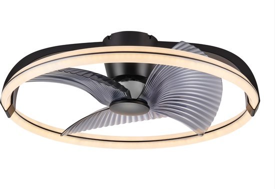 LED's Light Plafondventilator XL 74 cm - Bedienbaar met afstandsbediening - Zwart Plafondventilatoren LED.nl