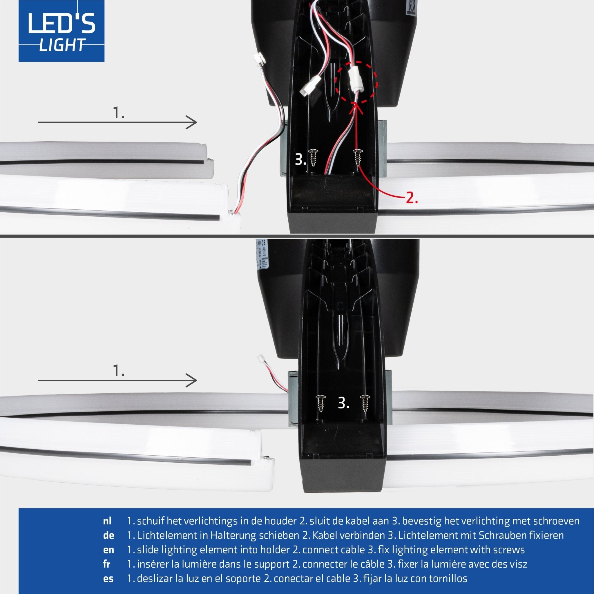 LED's Light Plafondventilator XL 74 cm - Bedienbaar met afstandsbediening - Zwart Plafondventilatoren LED.nl