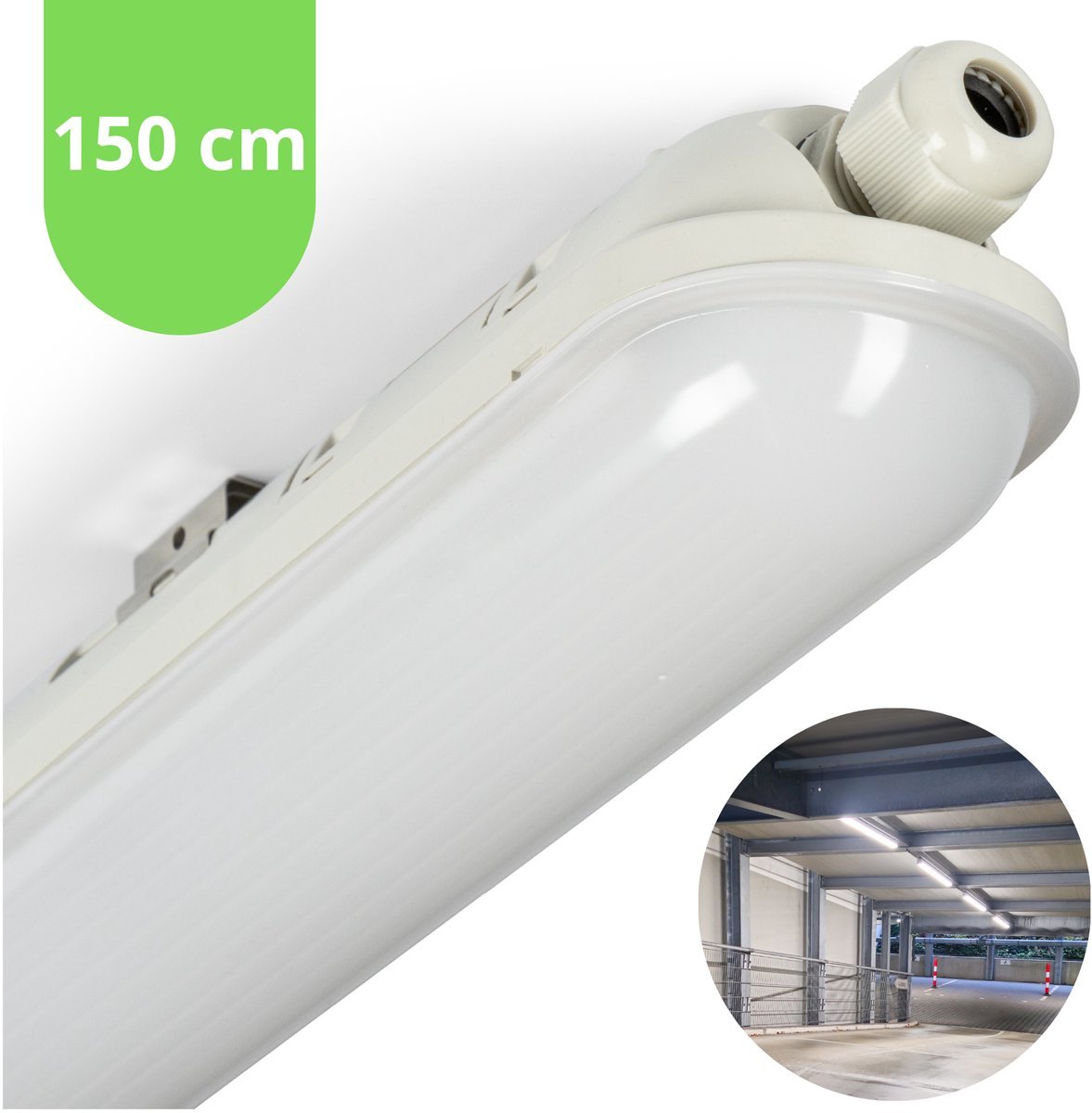 4 PACK - LED's Light Pro Premium Koppelbaar LED TL armatuur 40W 150cm 6400lm 4000K 160lm/w TL verlichting LED.nl