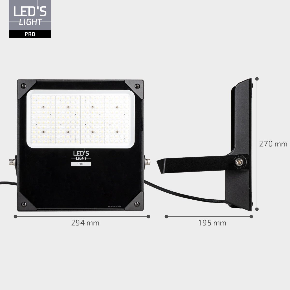 LED's Light pro Schijnwerper floodlight - CCT - 100W 14000lm 3000K/4000K/5000K - Sosen voeding - Zwart - IP66 IK08 Vermogen verstelbaar Schijnwerpers LED.nl