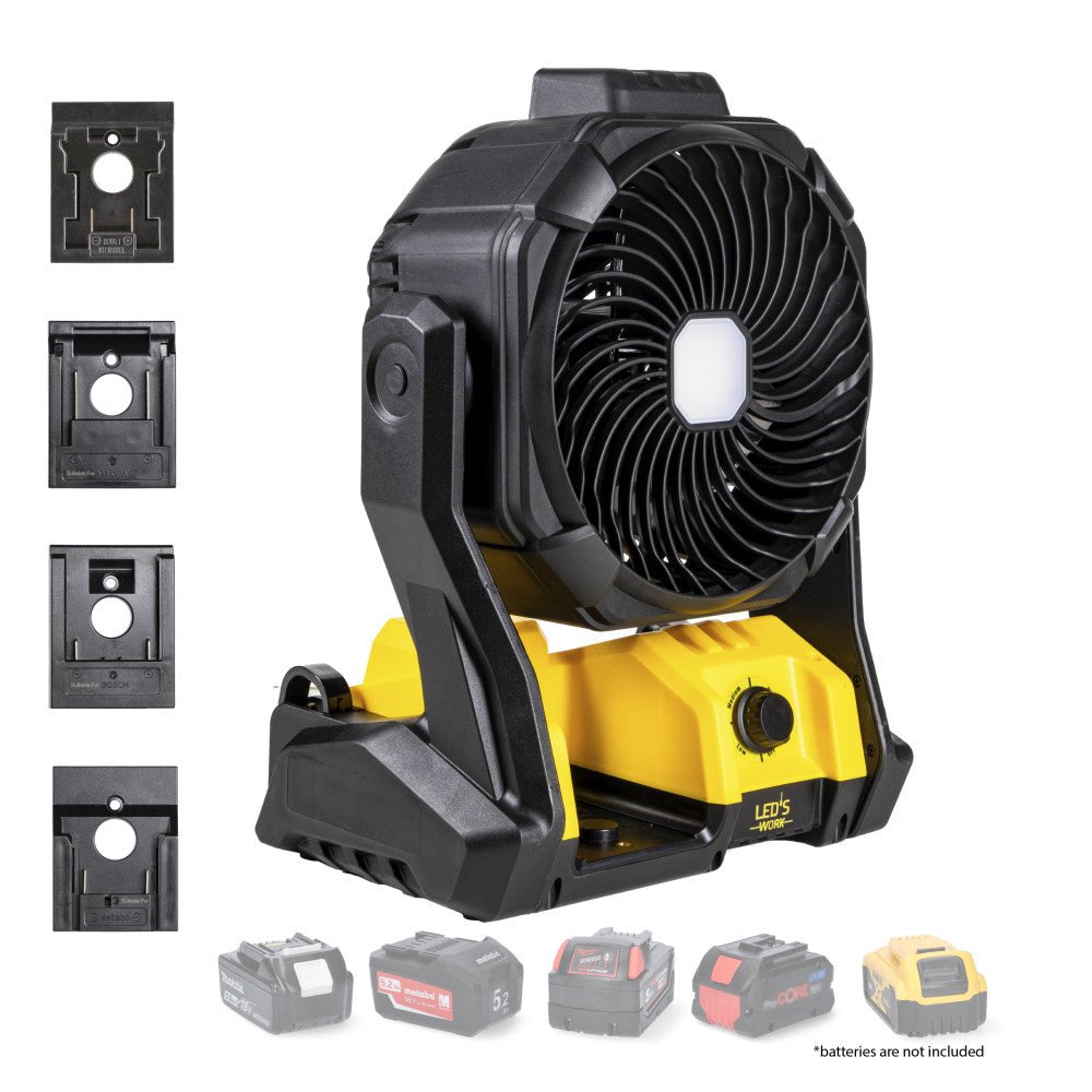 LED's Work 18V werklamp met ventilator - 48W 3000lm 5000K - IP20 - LED.nl