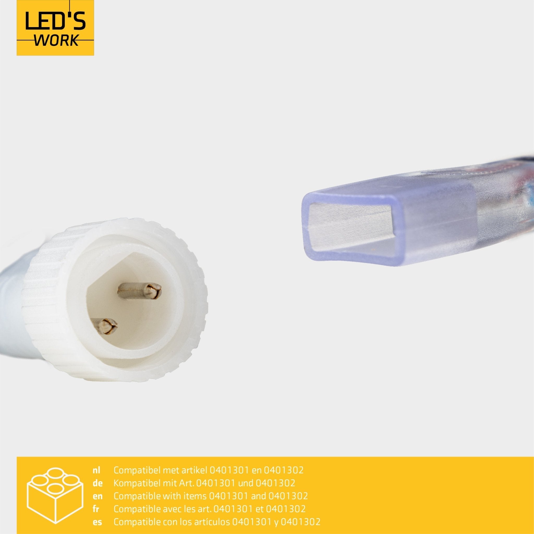 LED's Work Accessoires set voor LED strip bouwverlichting - Koppelstuk, lijm en eindkapjes Kabelverbinders LED.nl
