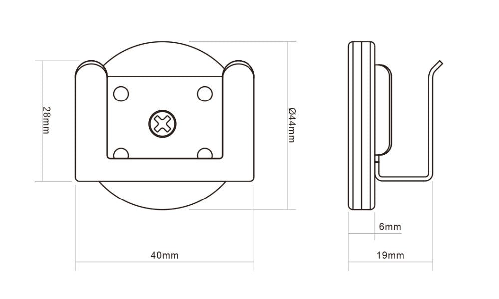 LED's Work LICHTSLANG Accessoire - Magneet - 19mm Ø47mm - Zwart Accessoires LED.nl
