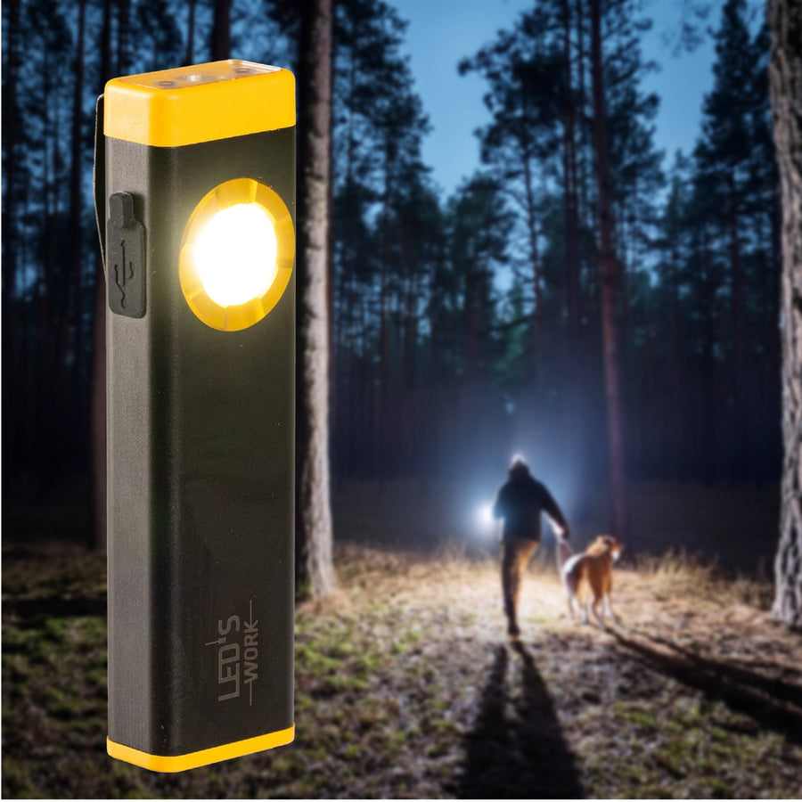 LED's Work Wiederaufladbare LED-Mini-Taschenlampe mit 3 Leuchtmodi (100, 500 und 700 Lumen) - LED.de