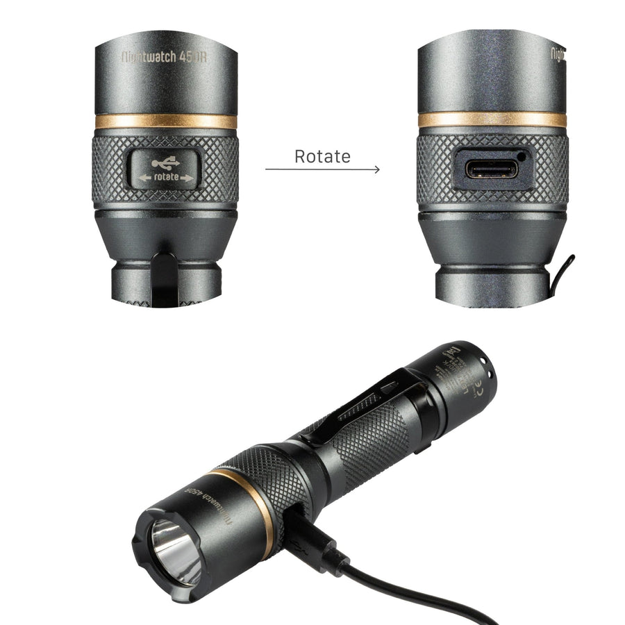 LED's Work Rechargeable LED Flashlight - 450 Lumen - IPX7 Waterproof - With 3 Light Modes - LED.nl