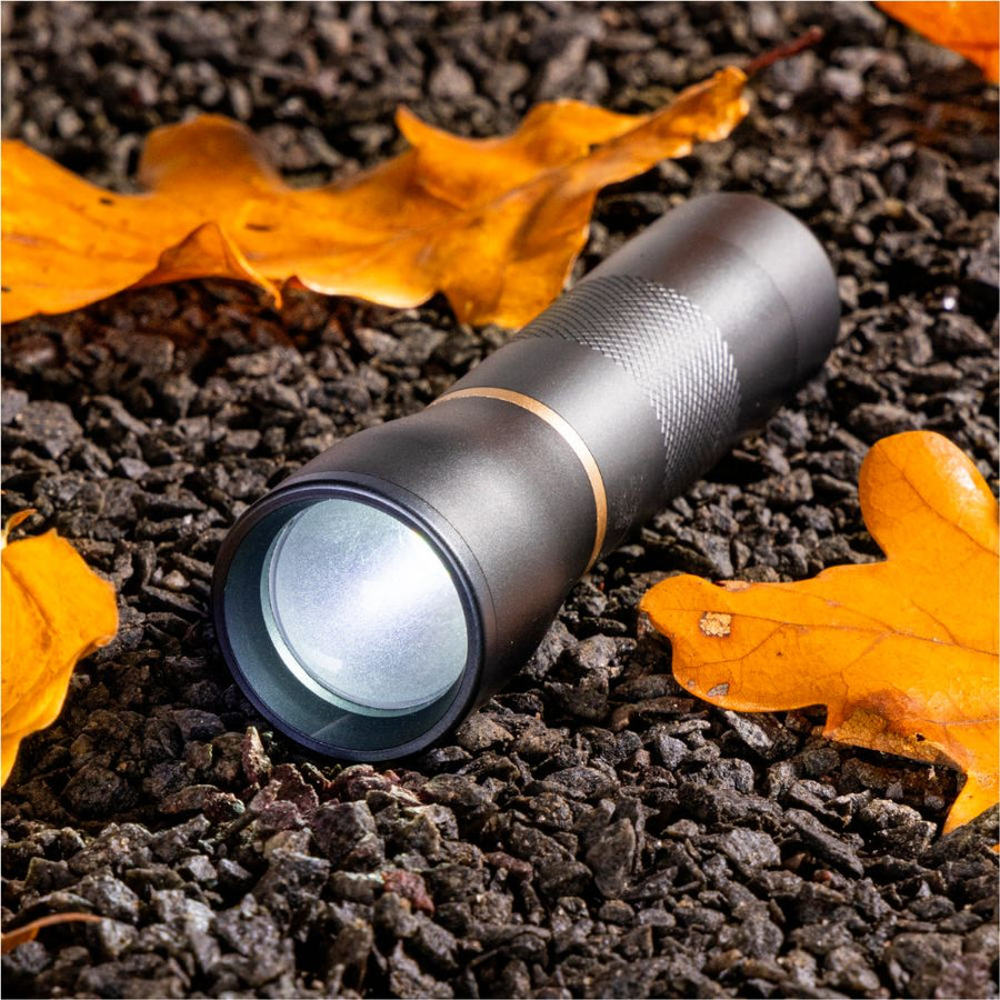 LED-Arbeitstaschenlampe mit Batterien (3x AAA) – 450 Lumen – IPX4 spritzwassergeschützt – Dimmbar in 3 Stufen - LED.de