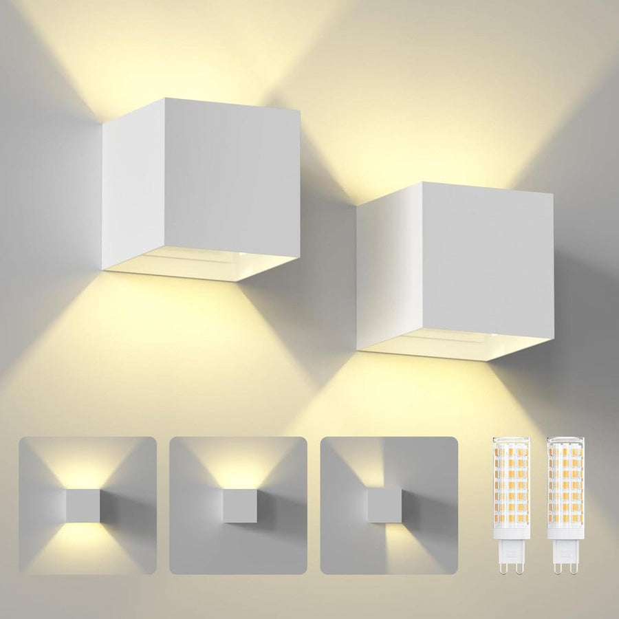 Lumo Cube Weiß – Wandleuchte ohne Leuchtmittel – ohne 1xG9 – IP65 - LED.de