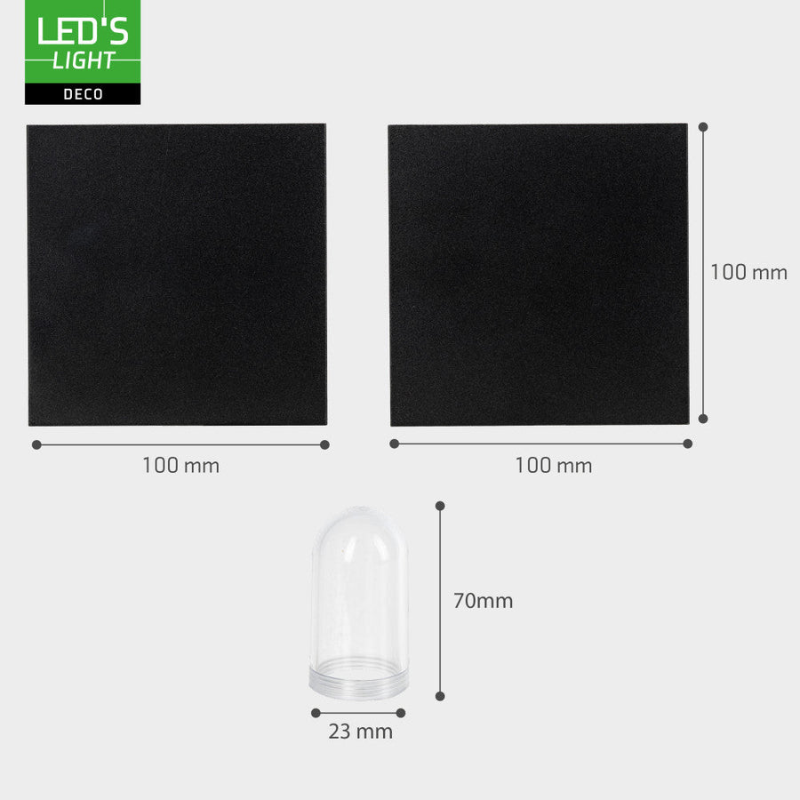 Lumo Cube Black – Wandleuchte ohne Leuchtmittel – ohne 1xG9 – IP65 - LED.de