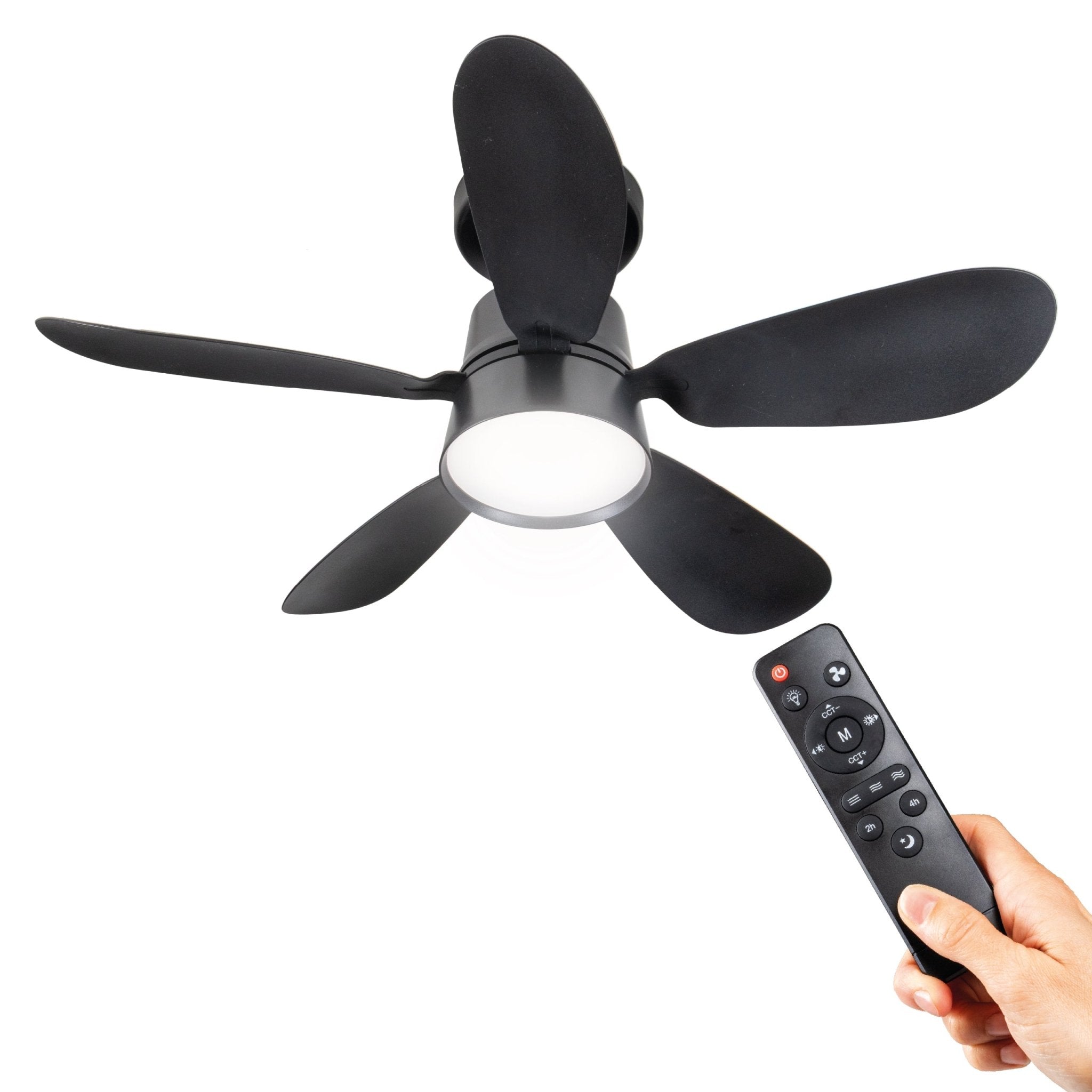 Plafondlamp met ventilator - 25W 1100lm 3000K/6500K Verwijderbare bladen Gemakkelijke installatie Plafondventilatoren LED.nl