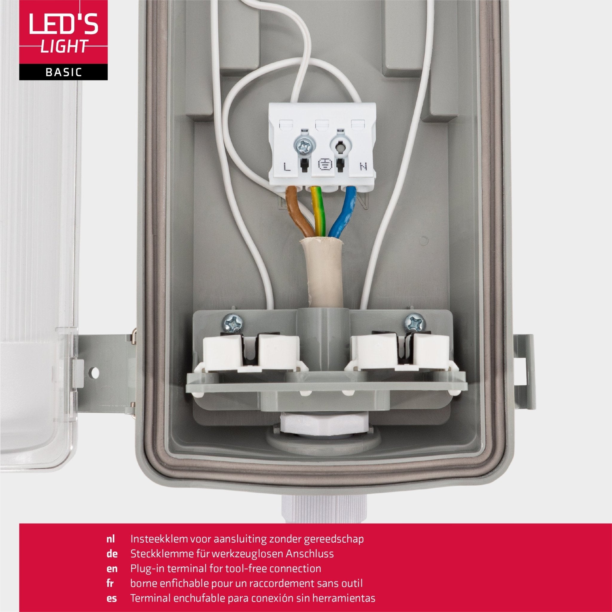 LED's Light LED TL dubbel armatuur met 2 lampen 120 cm - Koud wit licht 6500 K - Waterdicht - Complete set TL verlichting LED.nl