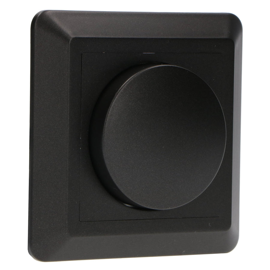 LED's Light Complete Dimmer Knob with Frame - Black - Fits in frames from GIRA, JUNG, Busch-Jaeger - LED.nl