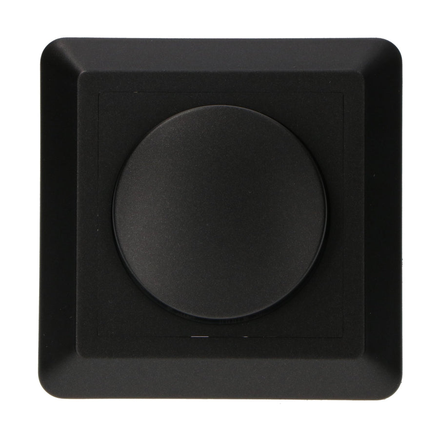 LED's Light Complete Dimmer Knob with Frame - Black - Fits in frames from GIRA, JUNG, Busch-Jaeger - LED.nl