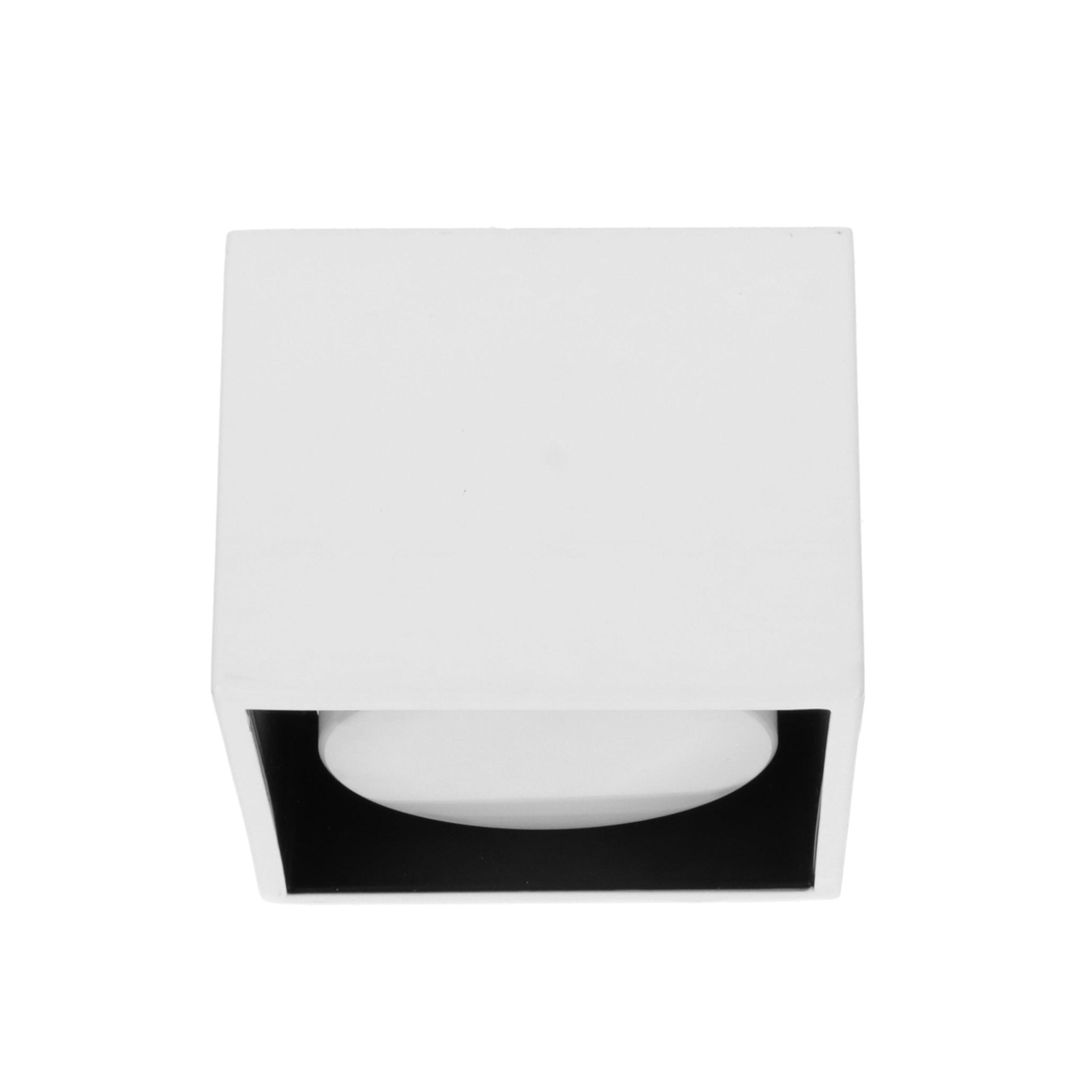 LED's Light Cube LED Plafondlamp - 1 lichtpunt - Draaibaar licht - Staal - 10 x 8 cm - Wit Plafondlampen LED.nl