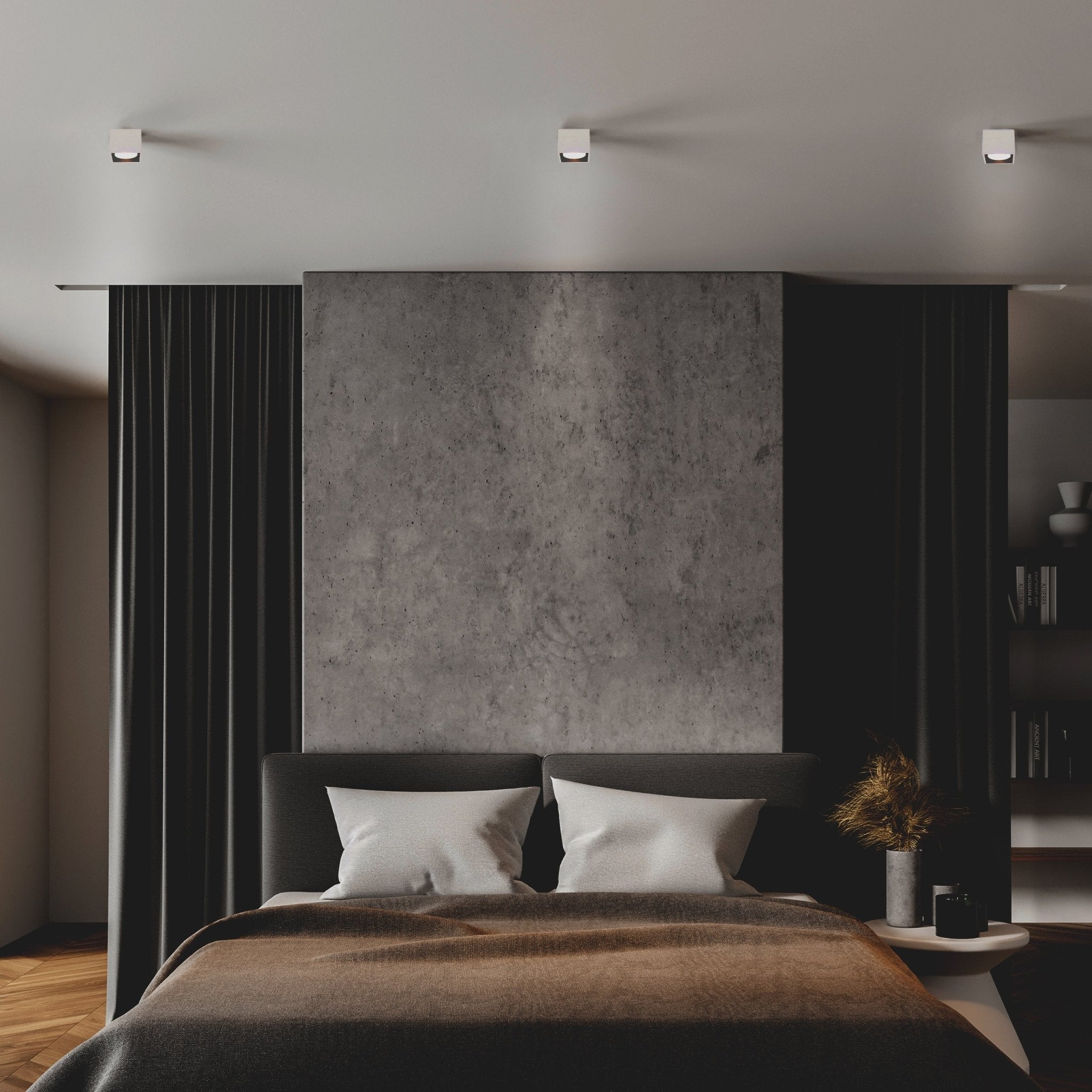 LED's Light Cube LED Plafondlamp - 1 lichtpunt - Draaibaar licht - Staal - 10 x 8 cm - Wit Plafondlampen LED.nl