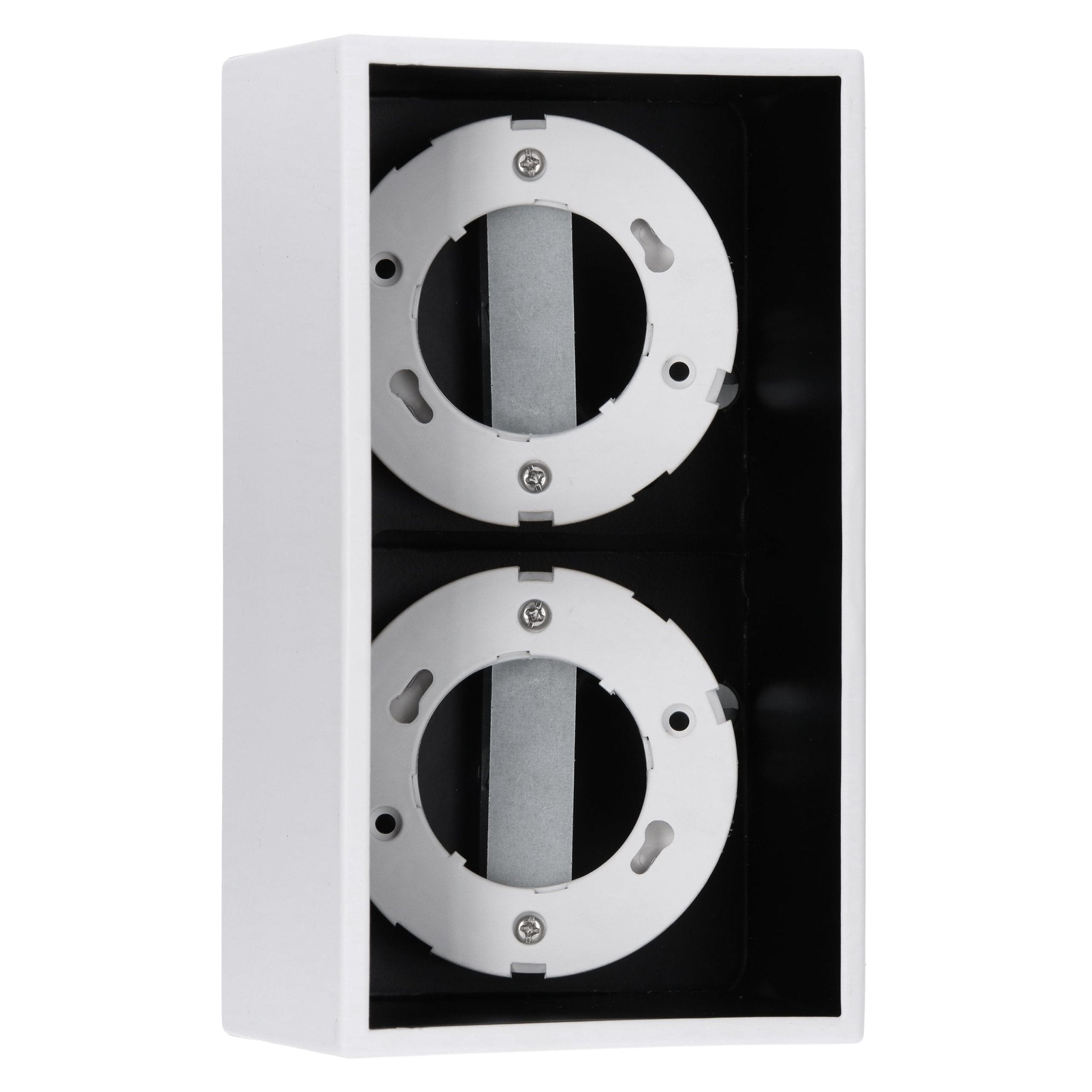 LED's Light Cube LED Plafondlamp - 2 lichtpunten - Draaibaar licht - Staal - 20 x 8 cm - Wit Plafondlampen LED.nl