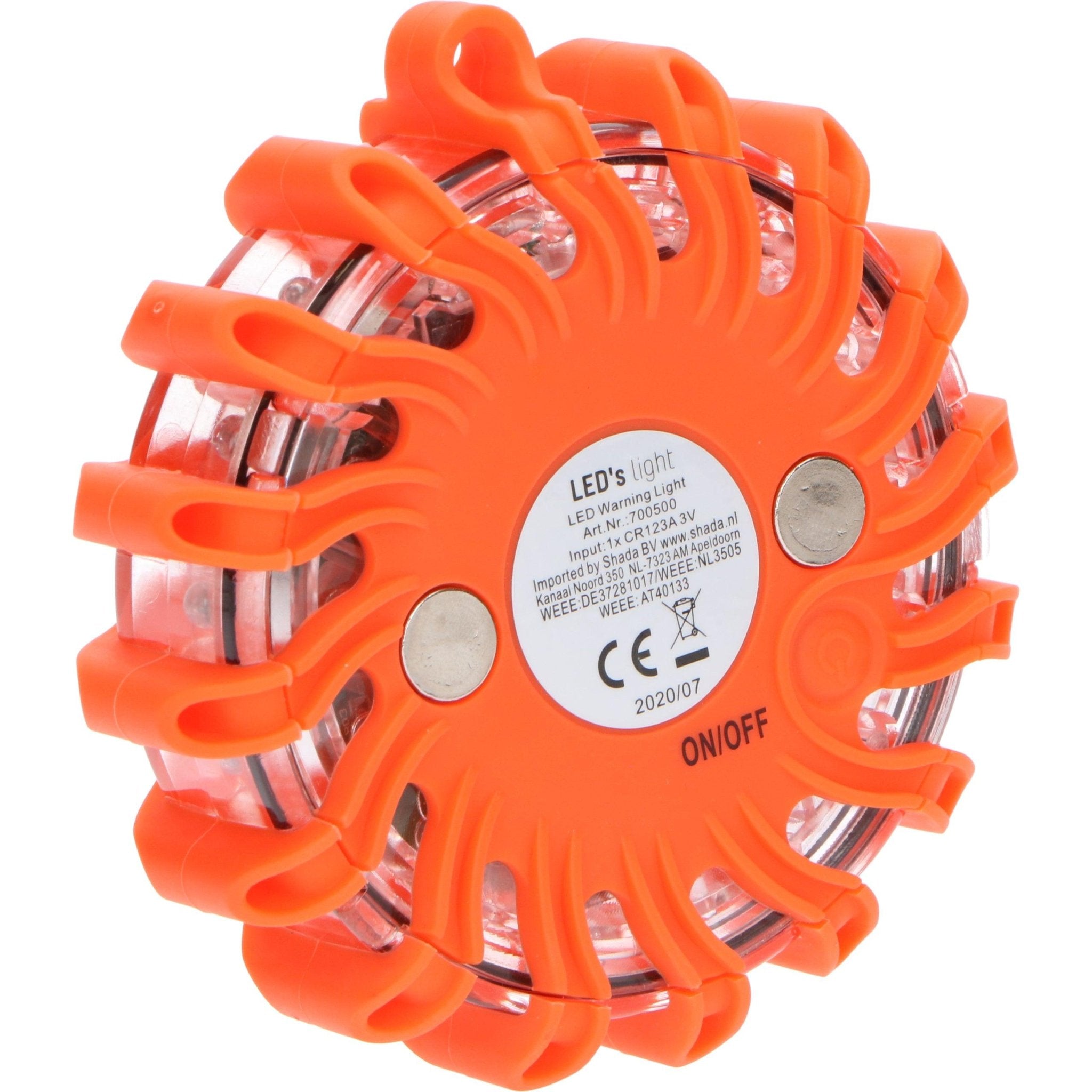 LED's Light Draadloze LED Zwaailamp op Batterijen - 9 standen - Magnetisch & Waterdicht - Rood Noodverlichting LED.nl