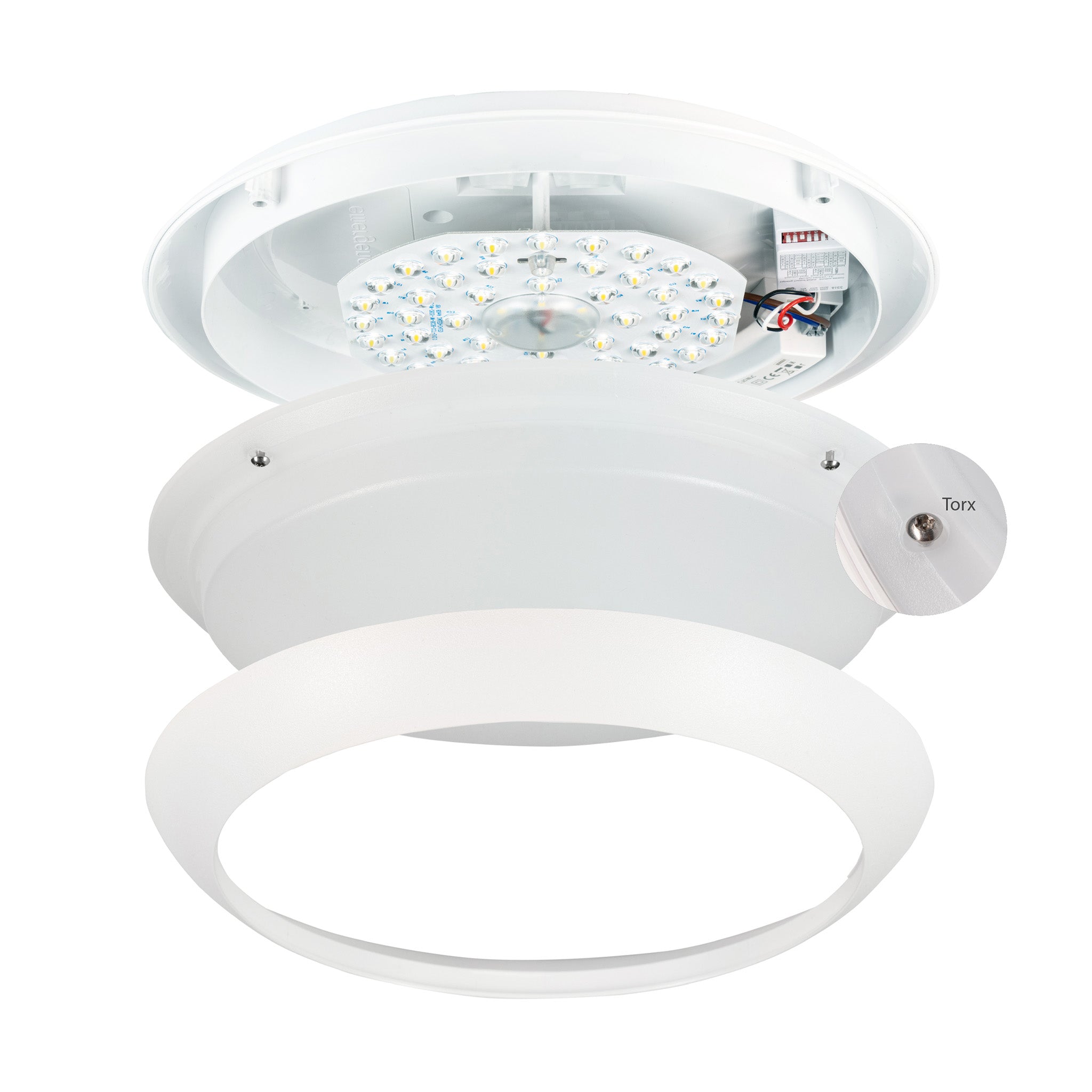 EasyFix LED Plafondlamp 30 cm - Lichtkleur en lichtsterkte dimbaar - Waterdicht - IP66 Plafondlampen Led.nl
