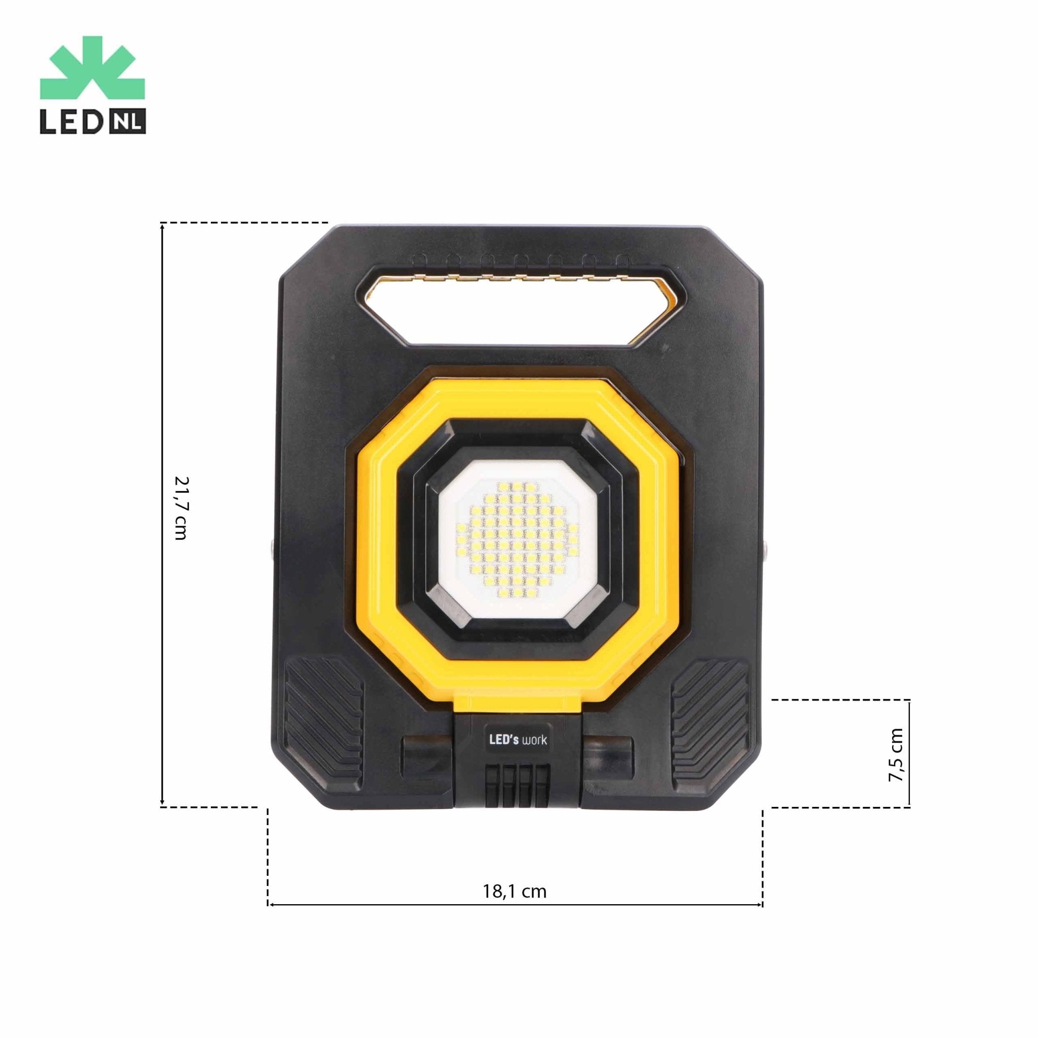 LED's Work Oplaadbare Werklamp 1500 - Met accu oplaadbaar - Draadloos - IP54 waterbestendig Werklampen LED.nl