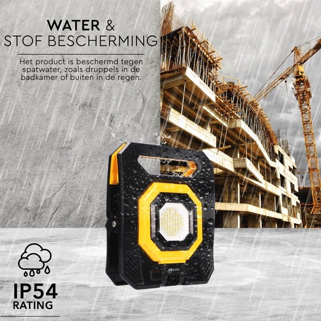 LED's Work Oplaadbare Werklamp 1500 - Met accu oplaadbaar - Draadloos - IP54 waterbestendig Werklampen LED.nl