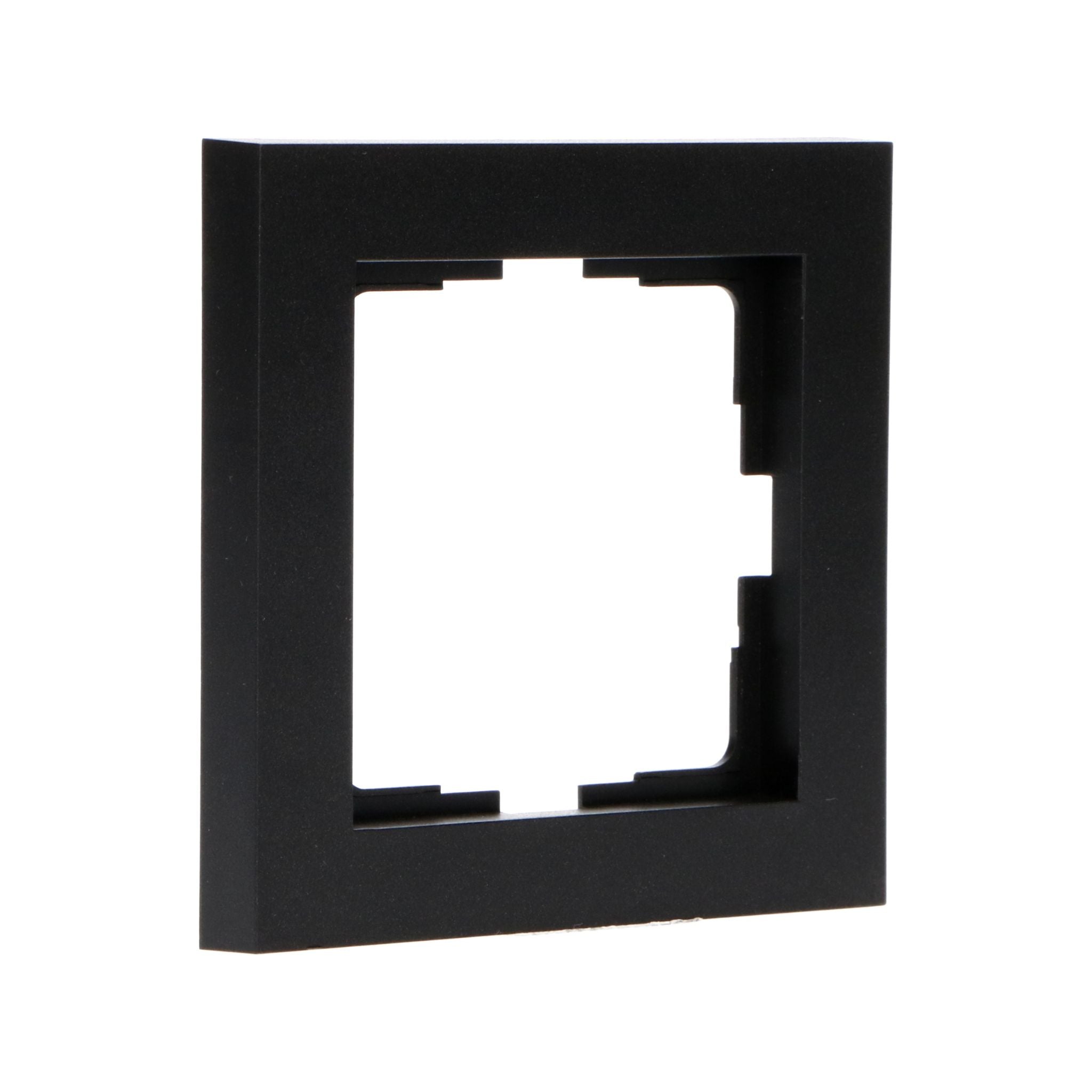 Enkel frame zwart voor wandcontactdoos - 55 x 55 mm Stekkers LED.nl