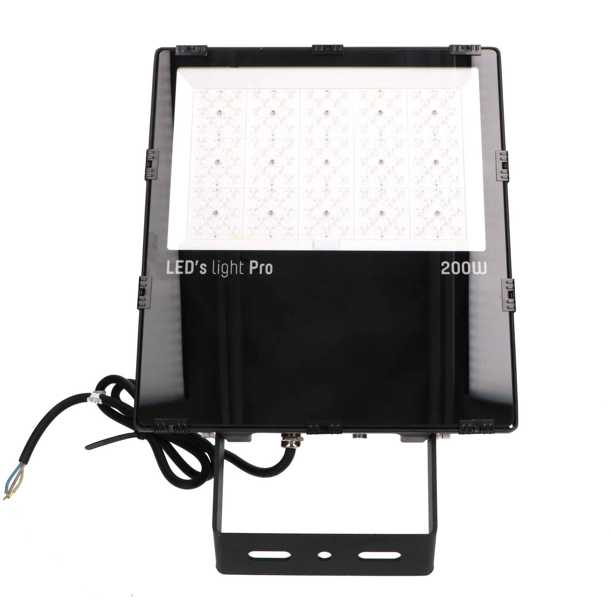 HeavyDuty LED Schijnwerper 200W - Waterdicht (IP66) & Corrosiebestendig (C4) - Zwart breedstraler Schijnwerpers LED.nl