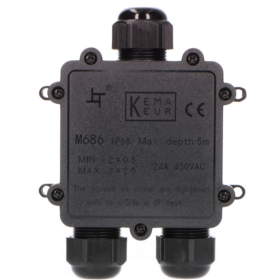 LED's Light Pro Junction Box I-connector - IP68 waterproof - Junction box for cables from 4 to 12 mm - LED.nl