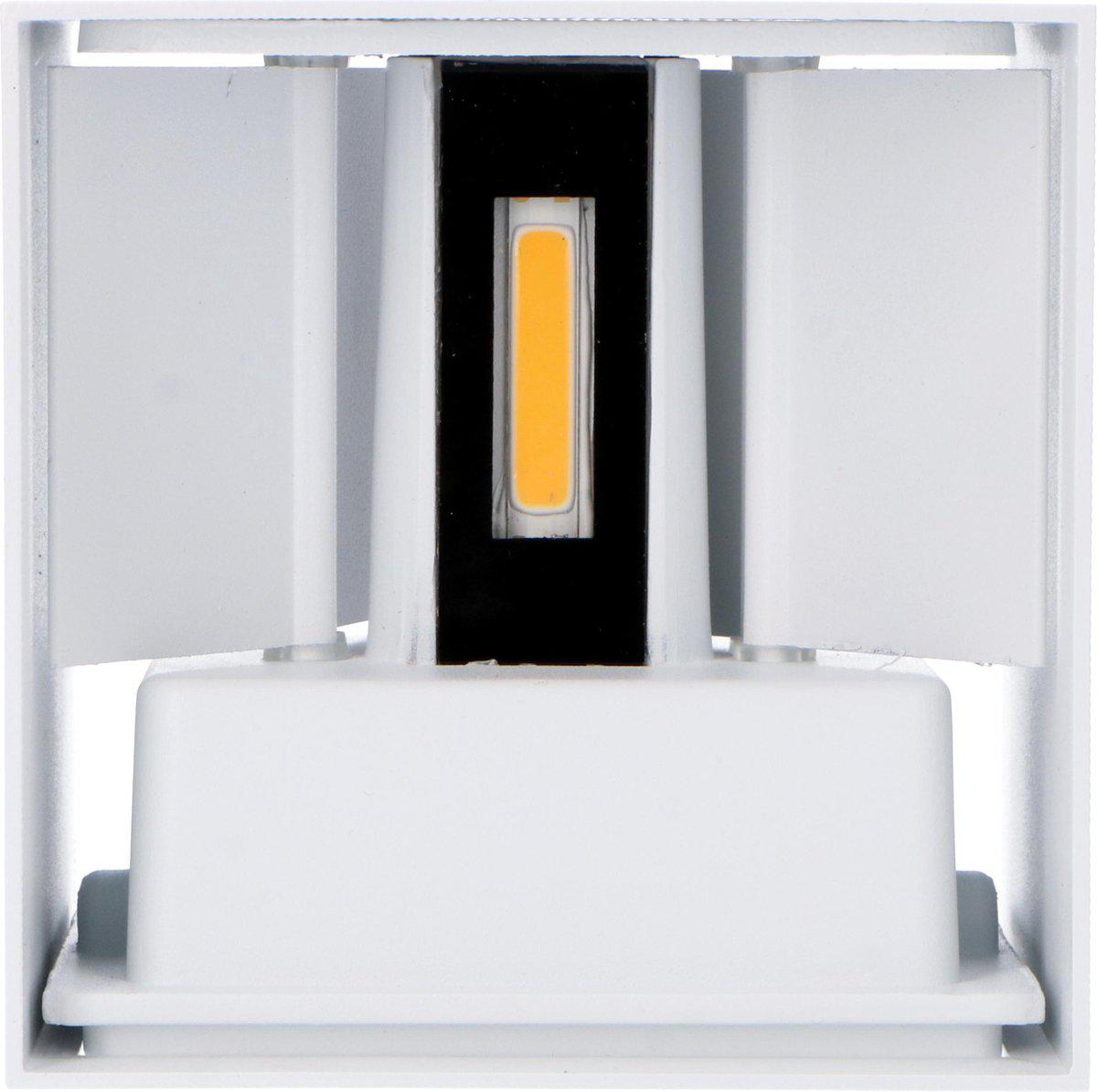 LED's Light Kubus LED Wandlamp voor buiten - Omhoog&Omlaag licht - IP65 - Wit Wandlampen LED.nl