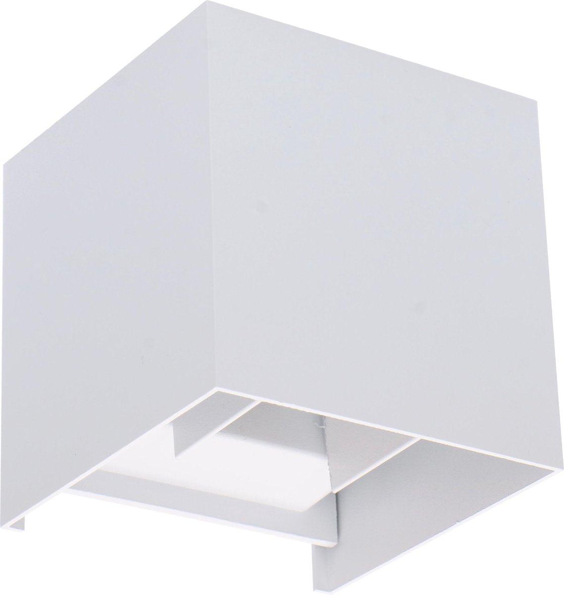LED's Light Kubus LED Wandlamp voor buiten - Omhoog&Omlaag licht - IP65 - Wit Wandlampen LED.nl