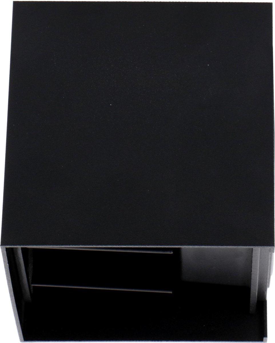 LED's Light Kubus LED Wandlamp voor buiten - Omhoog&Omlaag licht - IP65 - Zwart Wandlampen LED.nl