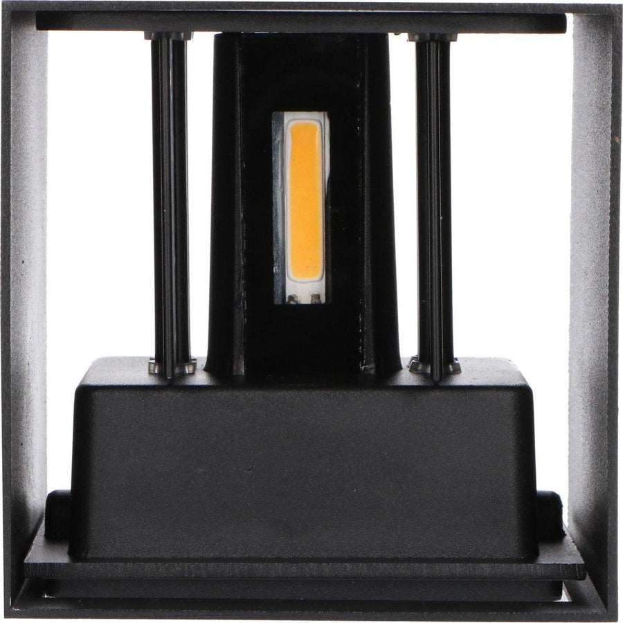 LED's Light Kubus LED Wandlamp voor buiten - Omhoog&Omlaag licht - IP65 - Zwart Wandlampen LED.nl