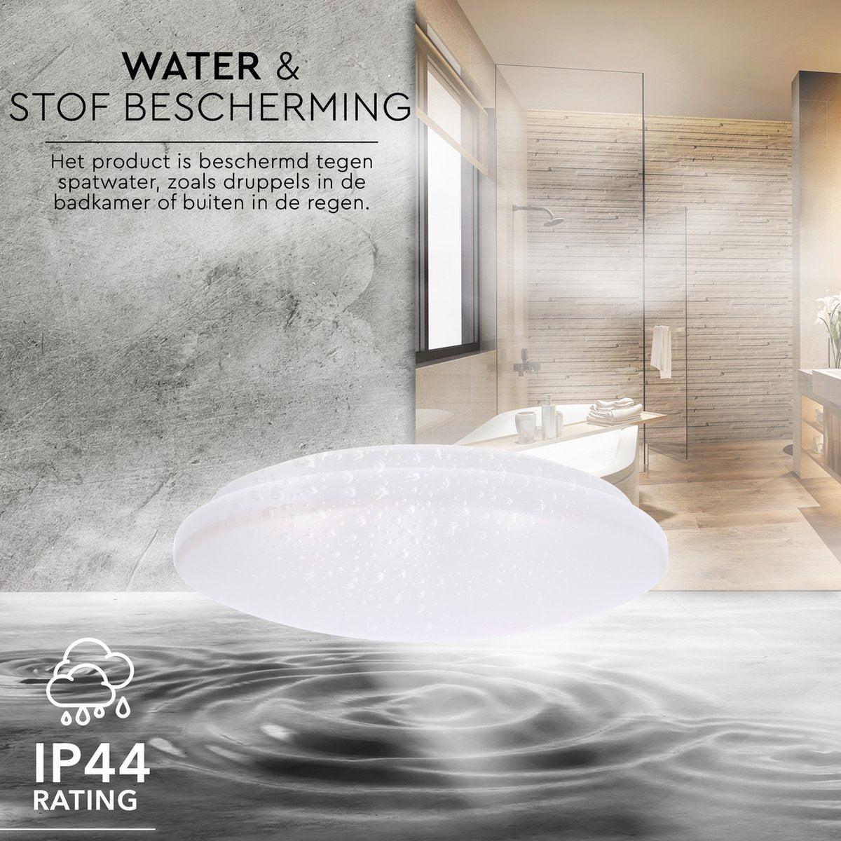 LED's Light Universele Plafondlamp 1600 - Geschikt voor badkamer IP44 - Koel wit (4000K) - 30 cm Plafondlampen LED.nl