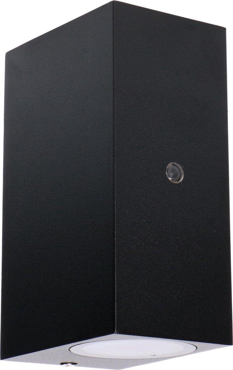 3 pack - LED's Light Up & Down LED Buitenlamp met sensor - IP44 waterdicht - GU10 fitting - Model Napoli - Zwart Buitenlampen LED.nl