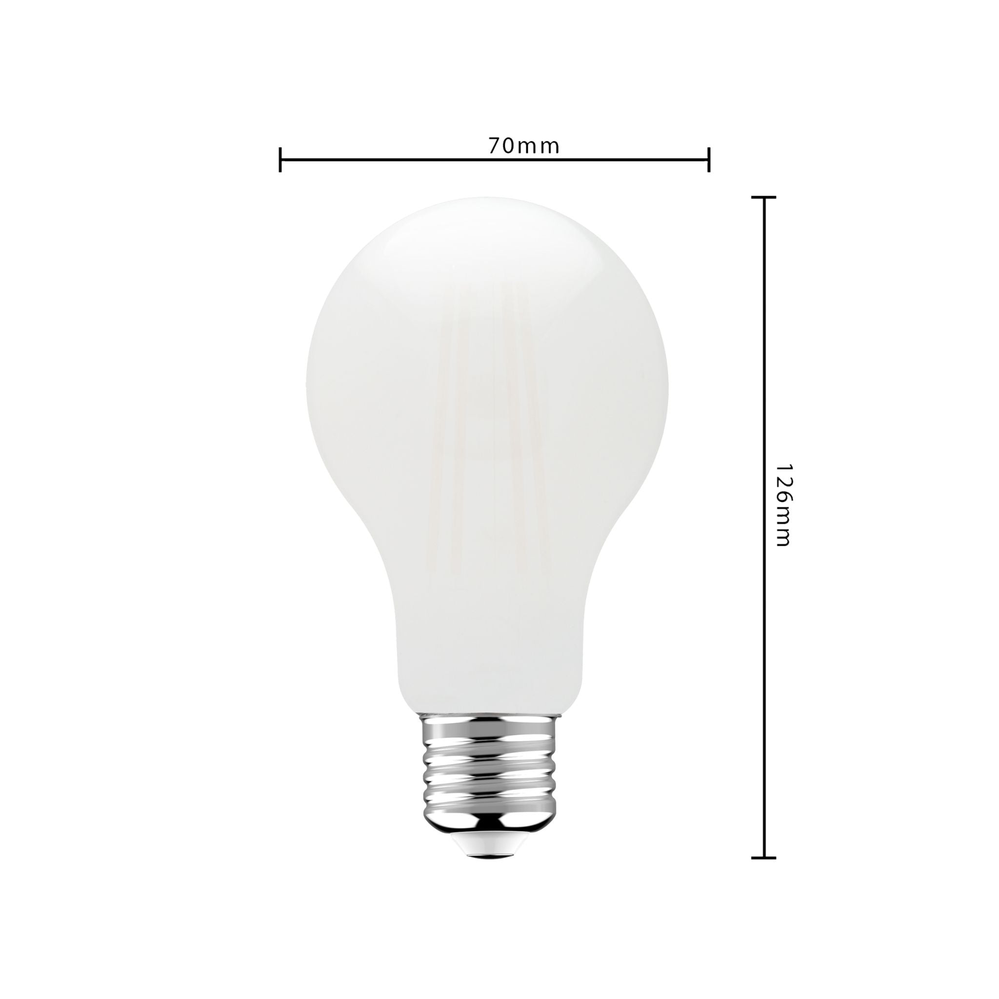 LED Lamp melk glas E27 - 11W vervangt 100W - 1521 lm - Warm wit LED Filament Lampen LED.nl