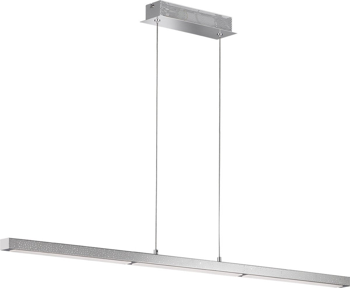 LED Hanglamp Linear met touch dimmer 150 cm - Dimbaar in 3 stappen - Chroom Hanglampen LED.nl