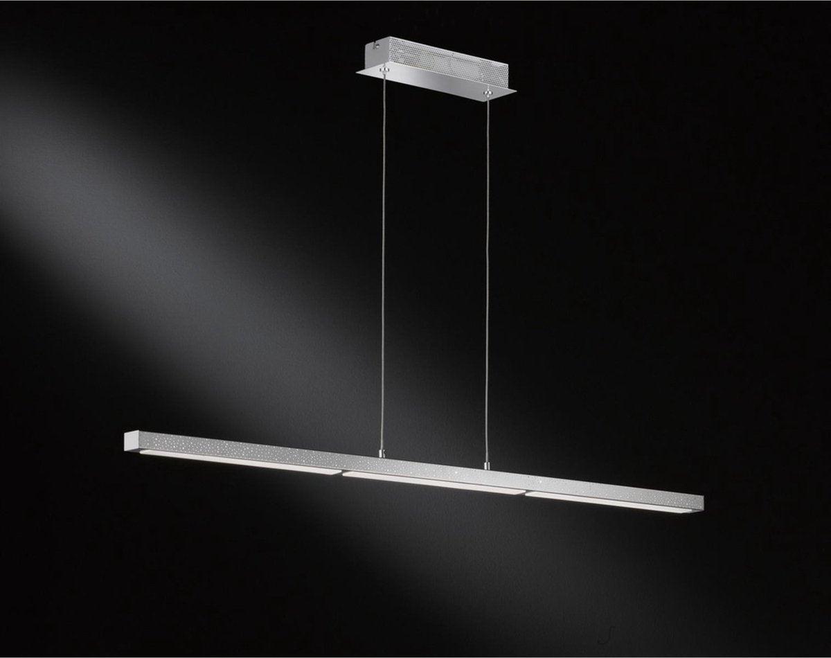 LED Hanglamp Linear met touch dimmer 150 cm - Dimbaar in 3 stappen - Chroom Hanglampen LED.nl